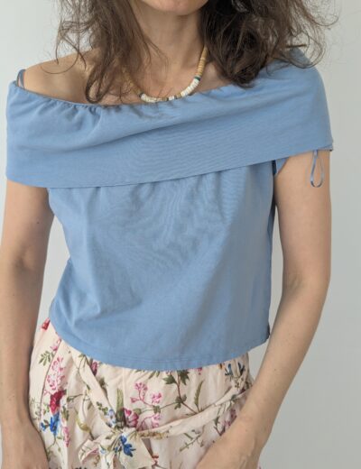 Blaues kurzes Top, C&A Gr.M