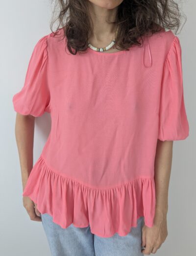 Pastellfarbene Bluse aus Viskose Gr.M