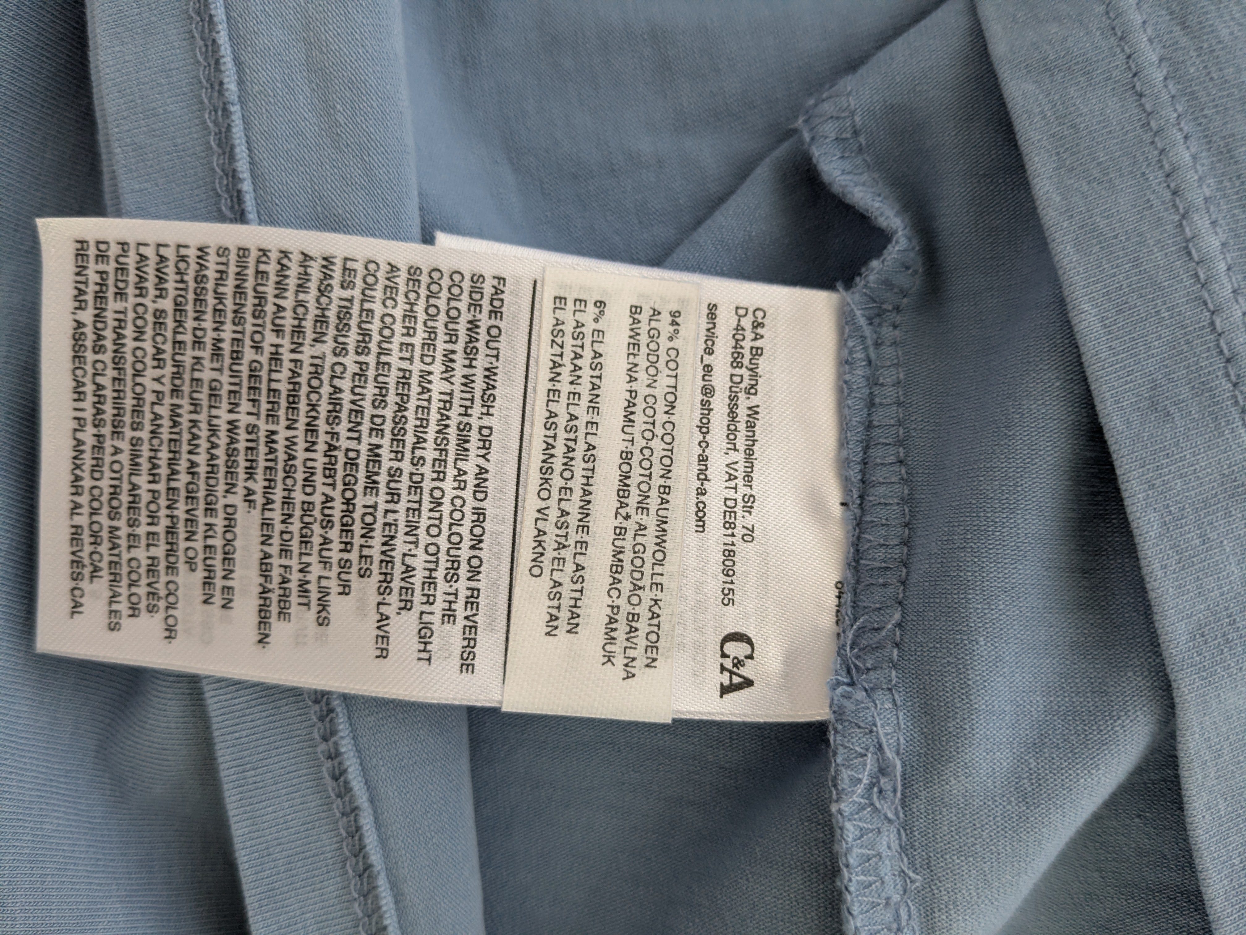 Blaues kurzes Top, C&A Gr.M – Bild 4