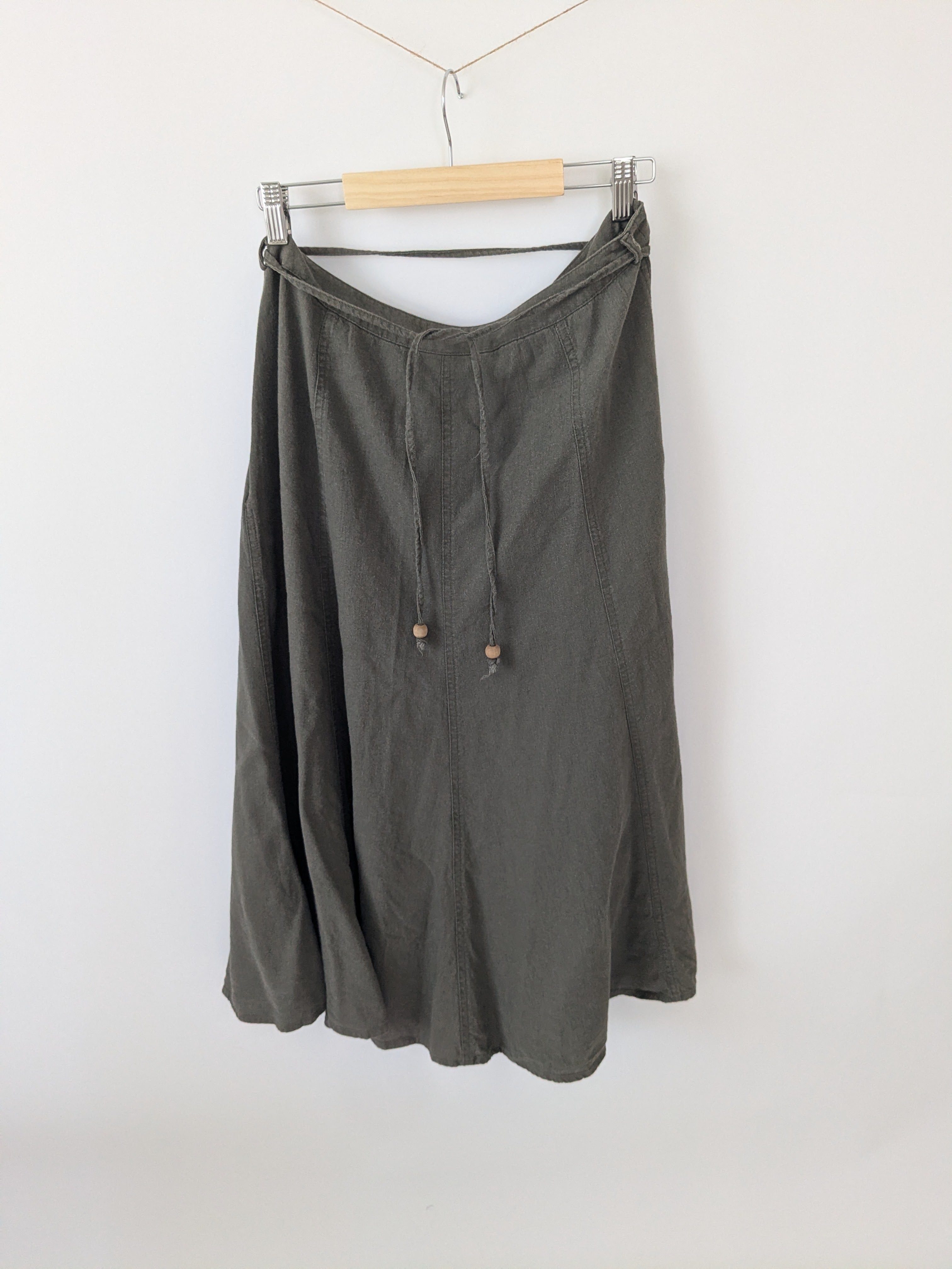 Khaki Leinenrock , C&A Gr.40, Gebraucht – Bild 3