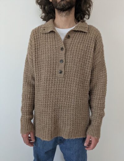 Herren Strickpullover  mit Polokragen, Gr. M /L, Merinowolle