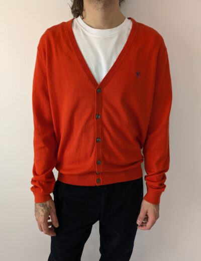 JOOP! Strickjacke Cardigan Orange-Rot Herren Gr.M
