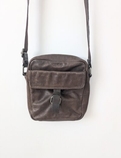 Schultertasche aus echtem Leder für Herren