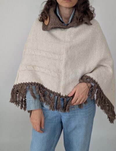 Poncho aus Wolle/Acryl, one size