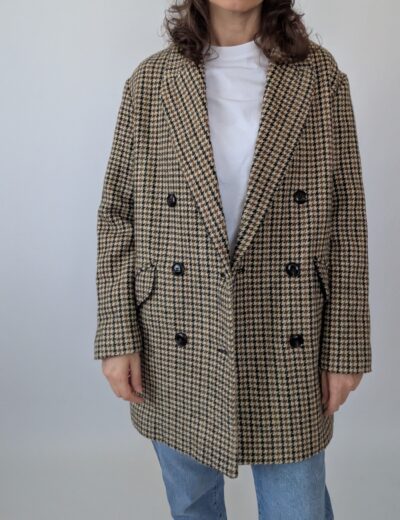 Wolljacke mit Hahnentrittmuster, Mango Gr.36