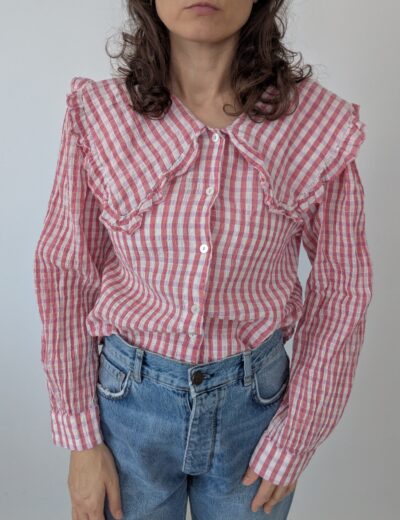 Kariertes Hemd mit Kragen von Mango Gr.XS/ S