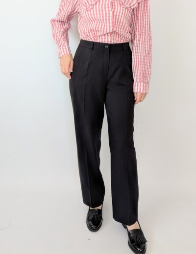 Elegante schwarze Wollhose Gr.38