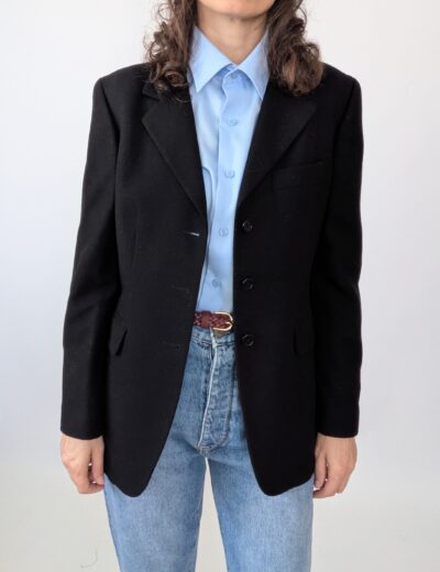 schwarze Wolljacke Made in Italy Gr.36