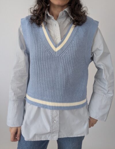 Blaue Weste mit V-Ausschnitt H&M Gr.M