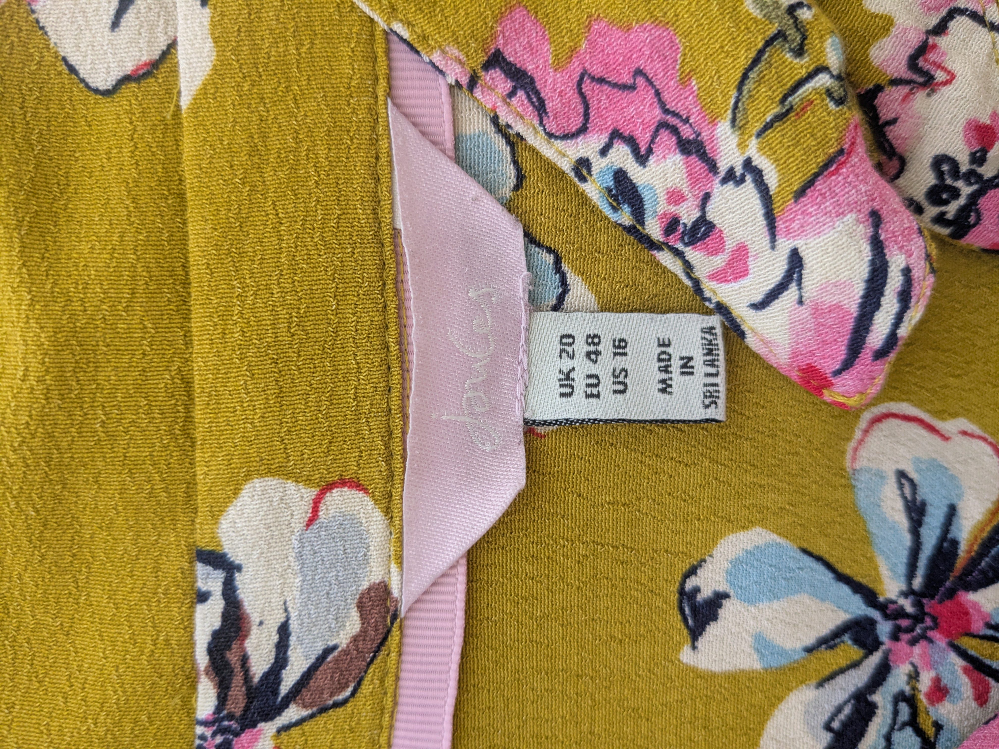 Bluse mit Blumenprint – Senfgelb, Damen Gr.46 – Bild 5