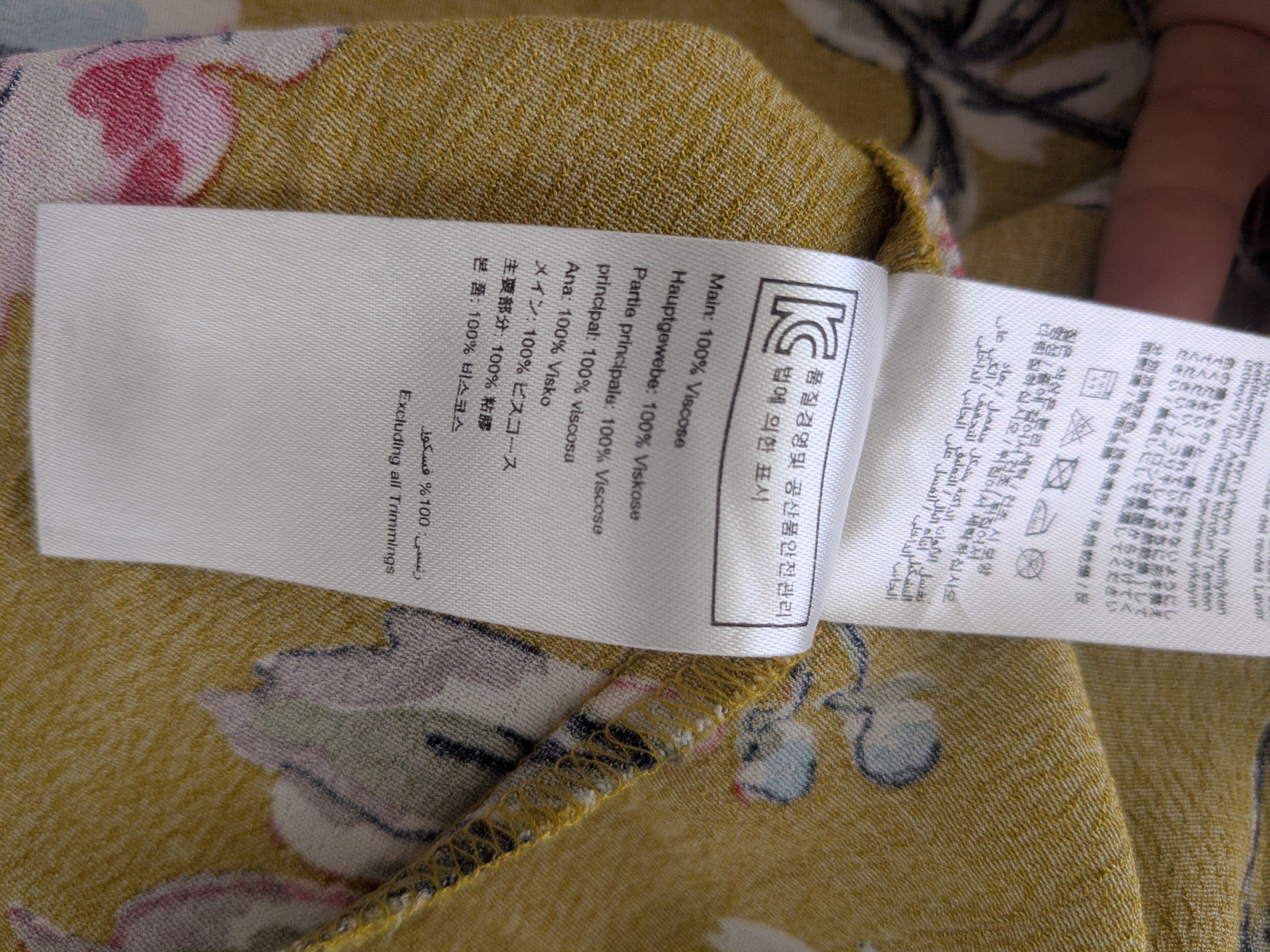 Bluse mit Blumenprint – Senfgelb, Damen Gr.46 – Bild 6