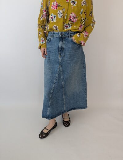 Jeansrock Midi mit Vorderschlitz – John Lewis & Partners, Gr. 42