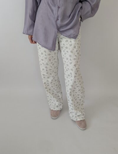 Blumenhose Weiß, Gr.44 , H&M