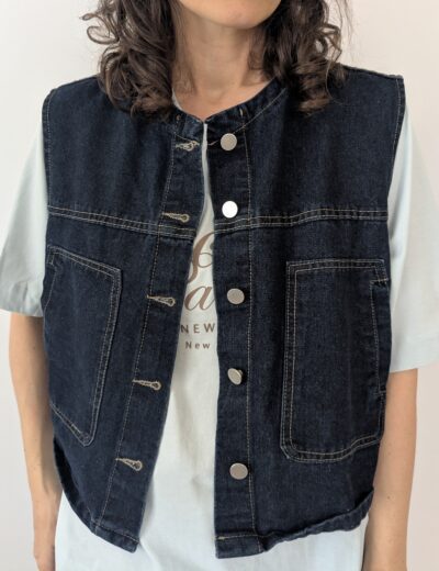Jeansweste Dunkelblau Gr.XL