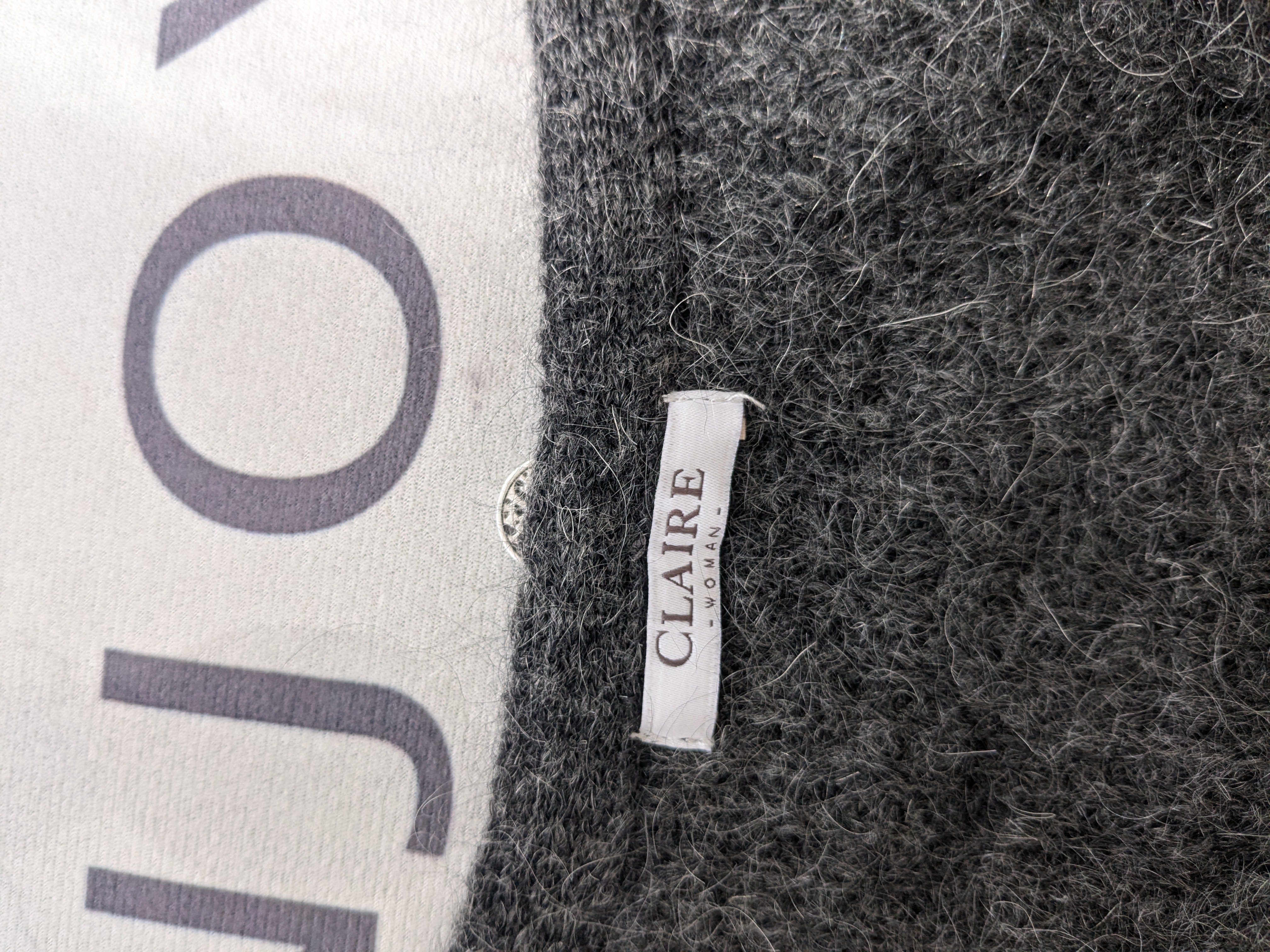 Langer Mohair-Cardigan von Claire Woman mit Streifen und Pailletten, Gr. 44 – Bild 4